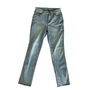 Kuhl Women’s indigo dye high rise straight leg jeans. Size 10 Reg.